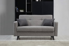 Atelier Del Sofa Polya - Sofá-cama de 2 plazas Gris claro